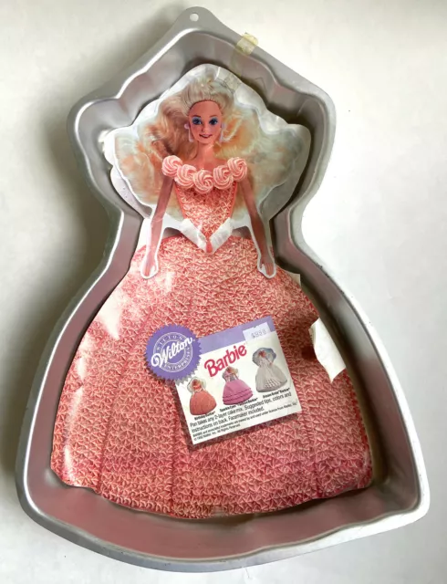 Vtg NOS WILTON Cake Pan BARBIE DOLL 1992 Org Instructions Paperwork 2105-2551