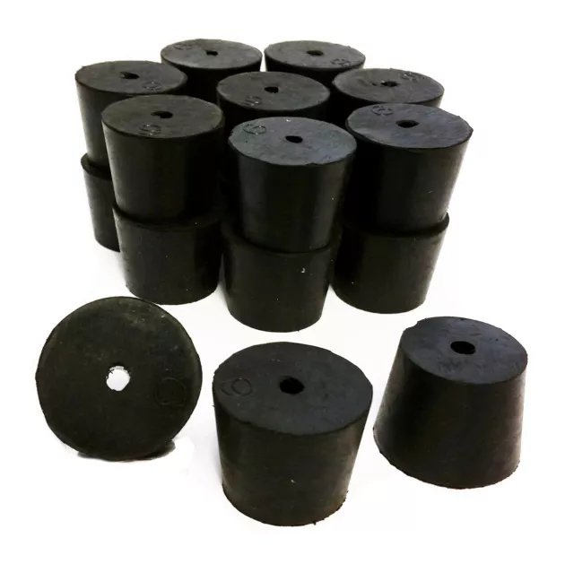 Rubber Stoppers, Size 6, 1-Hole. Pack of 1-Pound.