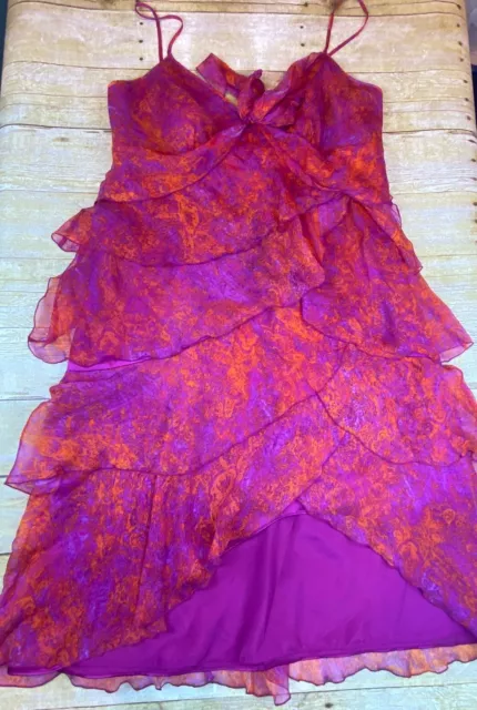 Laundry By Shelli Segal Petites 100% Silk Dress Women’s Size 12 Side Zipper