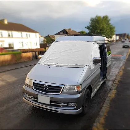 Mazda Bongo Window Screen Cover Wrap Black Out Blind Camper Van Frost White