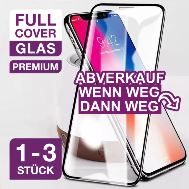 10D FULL Screen Panzerfolie Glas Display Schutz für iPhone 14 13 12 11 XR PRO