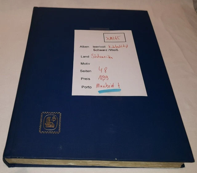 #XMZ 65 Album weiß 48 Seiten Südamerika Albumrücken beschädigt