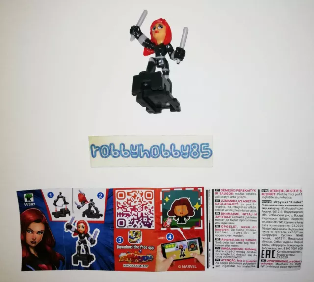 VV397 Veuve Noire + Bpz ( Eac 03.2020) Kinder surprise Italie 2020/2021 Marvel