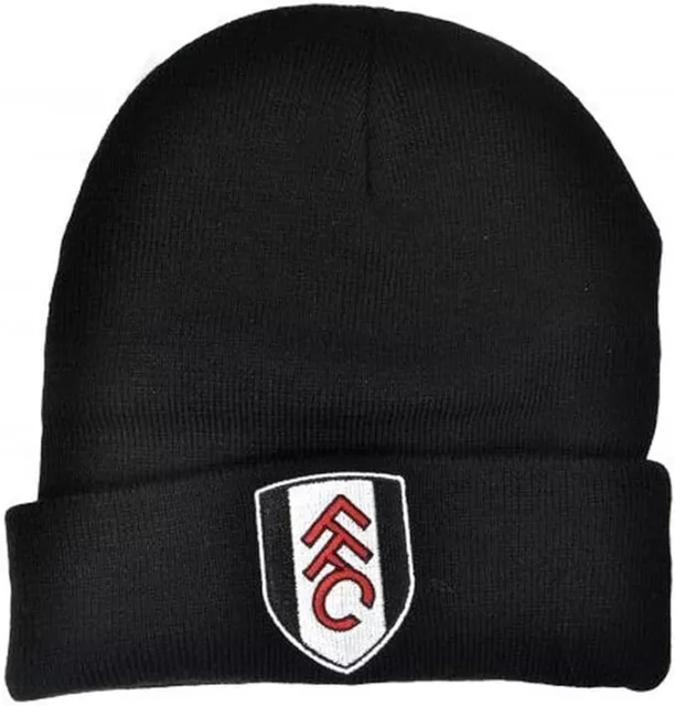 Official Fulham F.C. Club Crest Core Cuff Turn Up Bronx Beanie Hat FFC