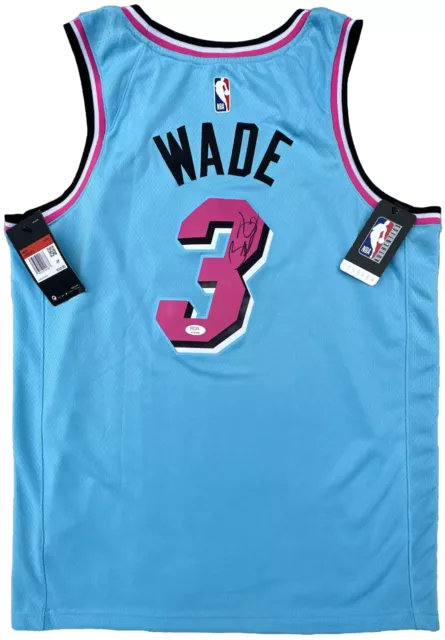 Dwyane Wade #3 Signed Miami Heat Vice Swingman Basketball Jersey Psa/Dna Hof