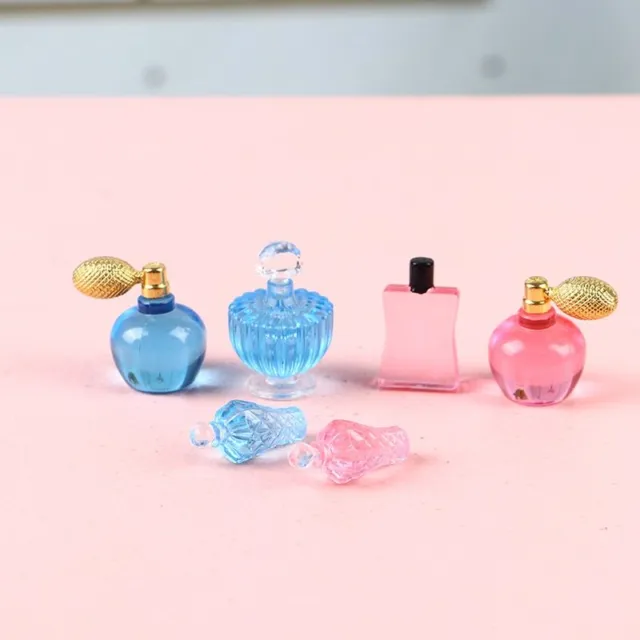 6PC Dollhouse 1:12 Scale Miniature Perfume Set Dresser Decor Plastic Accessories
