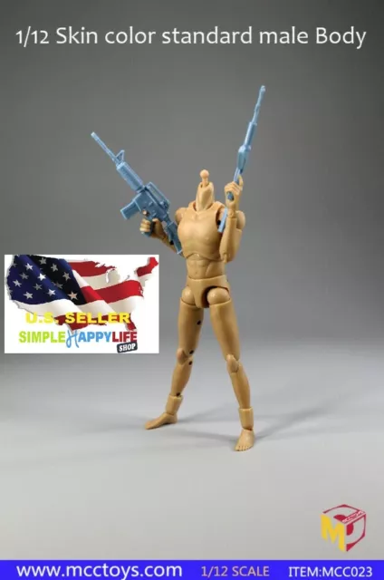 1/12 Male 6 Action Figure Body as Figma For Mezco Dam 3A Head Sculpt Model  Toy