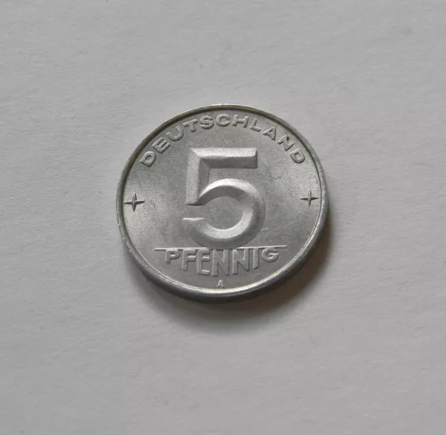 DDR: 5 Pfennig 1952 A, J. 1506, stempelglanz, SELTEN