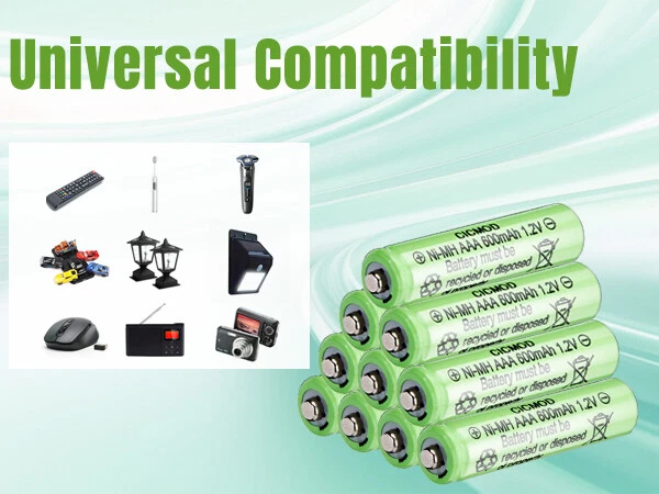 4-24x AAA Rechargeable Solar Light Batteries 1.2V 600mAh NiMH for Outdoor Light