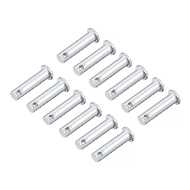 Único Orificio Horquilla Pasadores-8mmx30mm Plana Cabeza Galvanizado Sólido 12pz