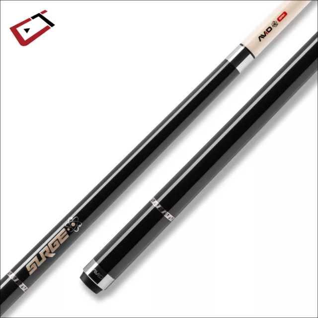 New Cuetec AVID Surge Series Black/Gold Break Cue - AVID Break Shaft - 95-330NW