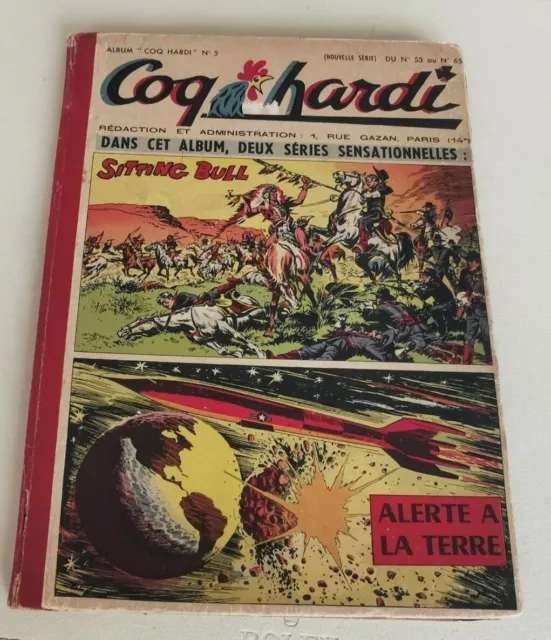 1485.  (Recueil) Coq Hardi (2e série) . Album n°5 (du n°53 au n°65) E.O. 1947