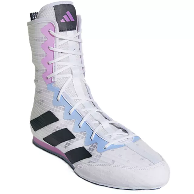 Adidas Box Hog 4 White/Grey/Lilac Boxing Boots
