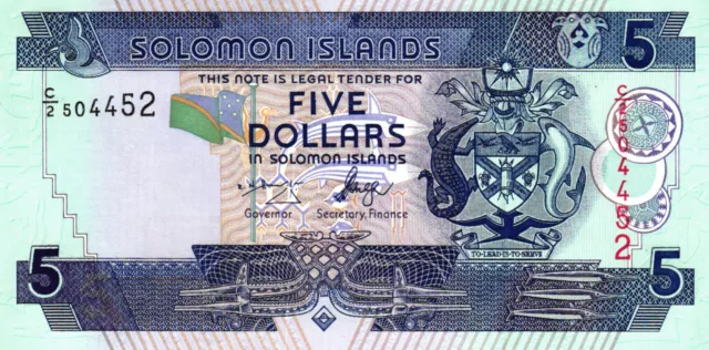 06 Solomon Islands P26a 5 Dollars 2006 UNC