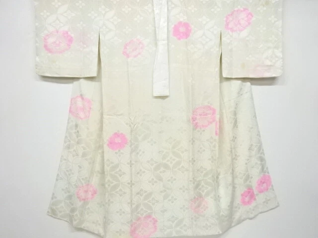 6857132: Japanese Kimono / Antique Juban / Shibori / Flower