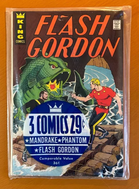 King Comics Silver Age Comic-Set, Flash Gordon #6, Phantom #23, Mandrake #6 neuwertig