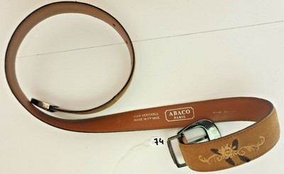 Ceinture Cuir Véritable Abaco Paris Vintage 