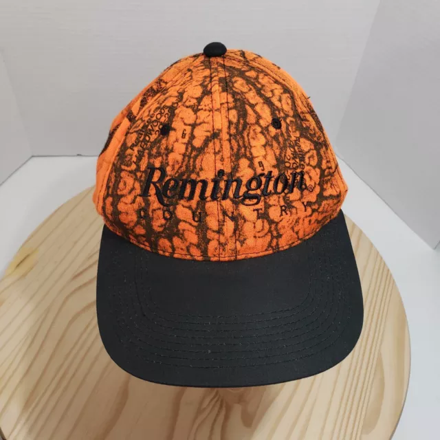 Remington Hunting Blaze Orange Mossy Oak Camouflage Safety Camo Strapback Hat