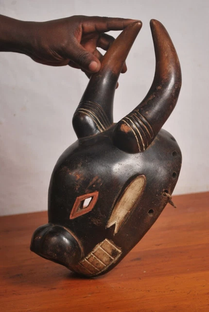 African Tribal Art,amazing Luba  animal  mask from Katanga region  DRC . 6