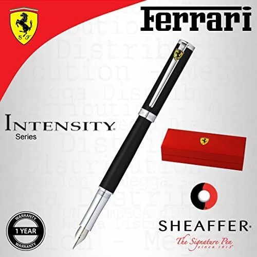 Ferrari Sheaffer Intensity Chrome Trim/Stainless Steel Fountain Pen Medium Nib