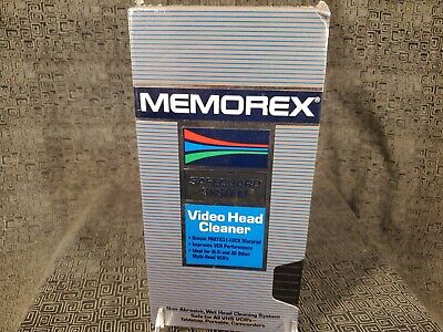 NEW Memorex VHS Video Head Cleaner Head Cleaning SAFEGUARD SYSTEM  Old Stock