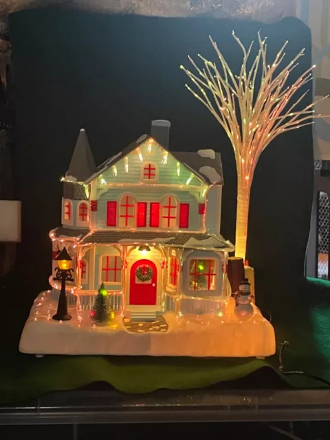 Fiber Optic   Beautiful Christmas House Village