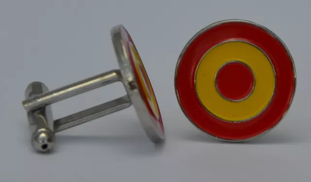 Spanish Roundel Mod Target Quality Enamel Cufflinks