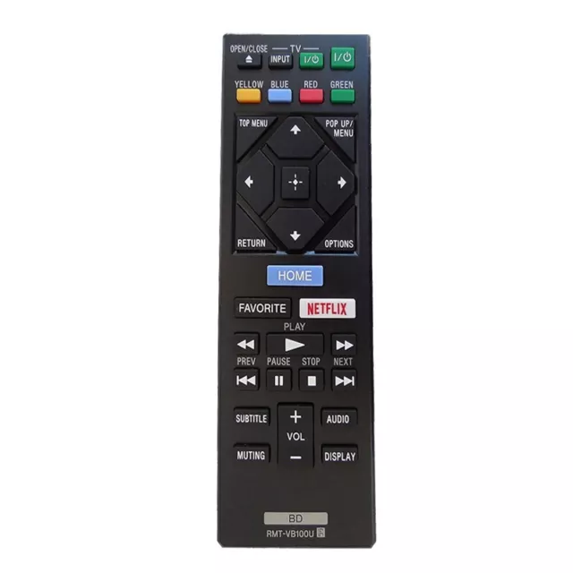 Télécommande RMTVB100U facile à utiliser pour lecteur DVD Bluray aucune confi