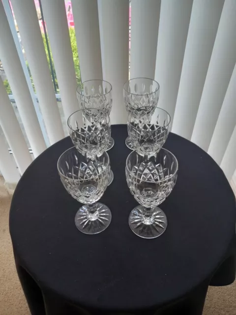 6 Royal Brierley Gainsborough Lead Crystal Large Wine Glasses 6.1/4"