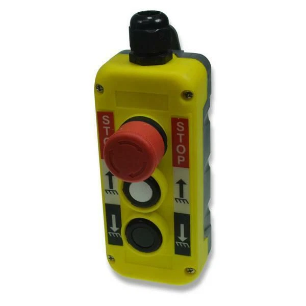 THREE BUTTON CONTROL Box with Emergency Stop - tail lift, winch ...