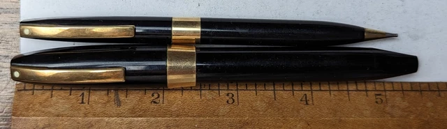 Sheaffer PFM black vintage fountain pen 14k gold nib set pen pencil