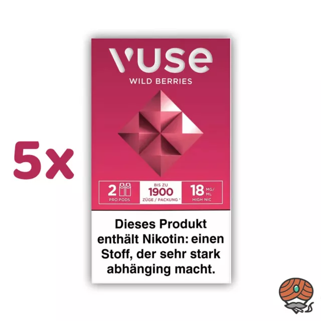 Vuse PRO Pods Wild Berries 18mg/ml Nikotin 5x 2 Pods