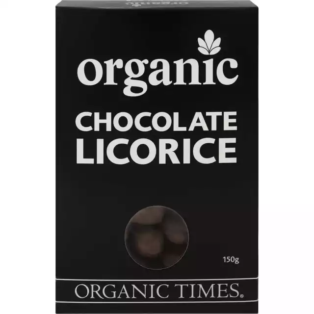 Organic Times Organic Milk Chocolate Licorice 150g