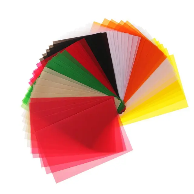 50pcs 15x10cm Coloured Translucent Tracing Paper for Rubber
