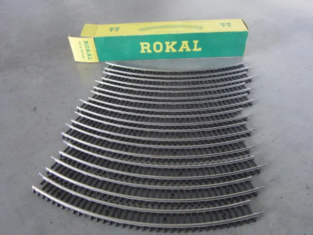 ROKAL Spur TT: 1/1 gebogenes Gleis, D= 572mm, 10 Stück in OVP