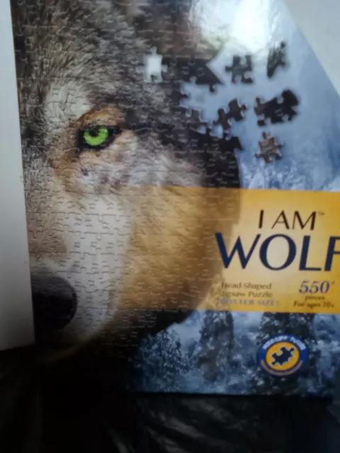 Madd Capp "I Am Wolf" Shaped Jigsaw Puzzle-550 Piece Animal Shaped Jigsaw Puzzle