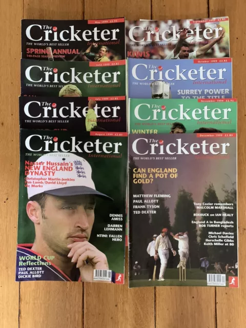 The Cricketer Magazine 1999 May - Dec (8 Issues) Excellent Condition pre-owned