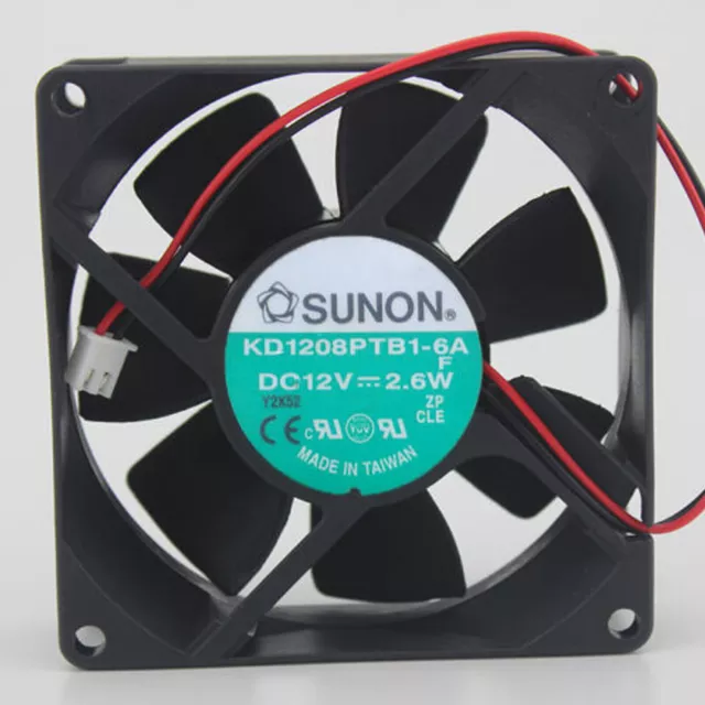 1PC KD1208PTB1-6A SUNON Cooling Fan DC12V 2.6W 80x80x25mm 2pin Daul ball New