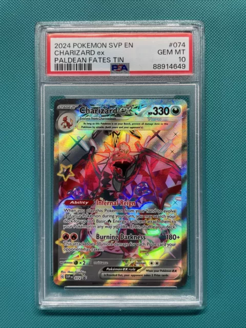 Pokemon Paldean Fates Charizard EX Promo #074 PSA 10 - #88914649