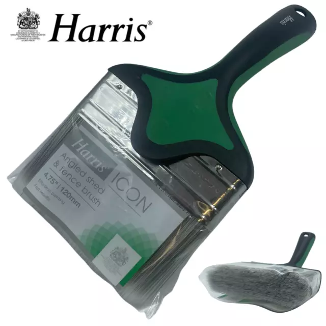 Harris Shed & Fence Angled Paint Brush 120mm Painting Garden Wall Decking Wood