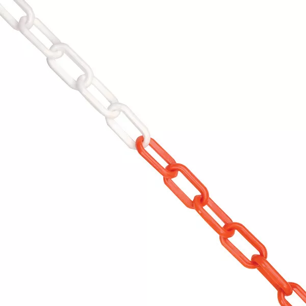 JSP HDC000-275-400 8mm White/Red Plastic Chain (25Mtr)