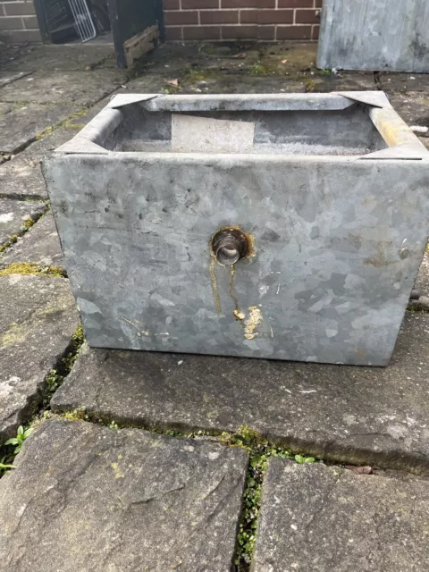 old galvanised water tank