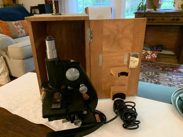 american optical AO Spencer microscope, Series 66 Antique