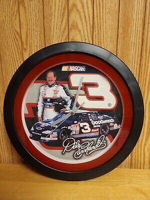 NASCAR Racing Dale Earnhardt #3 Goodwrench Service Plus Wall Clock 12"