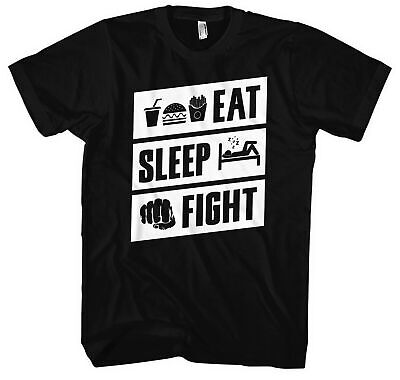 EAT Sleep Fight Uomini T-shirt da uomo | combattere Box MMA ULTRAS