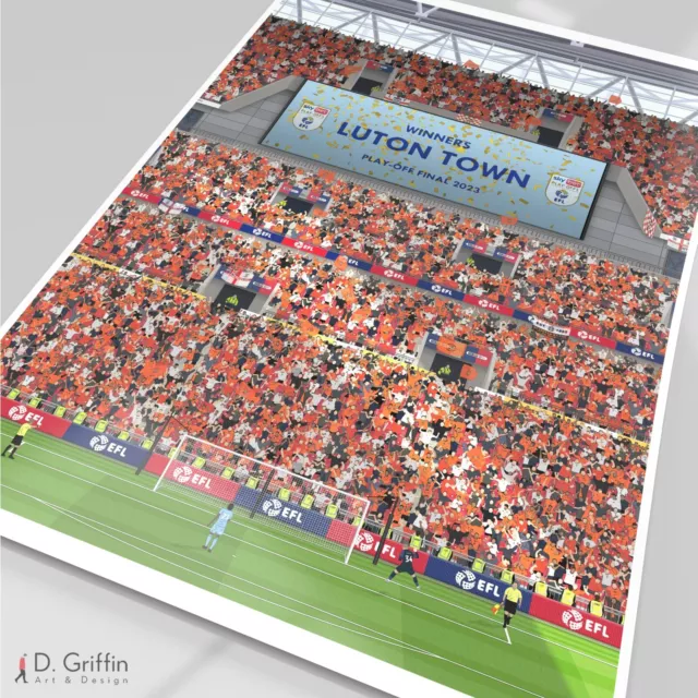 Luton Town Championship Play-off Final 2023 Wembley Poster / Print