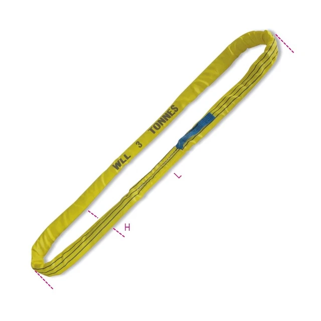 Robur 8176 3M 3T Sollevamento Rotondo Fionda Con Rinforzato Occhi (Giallo)