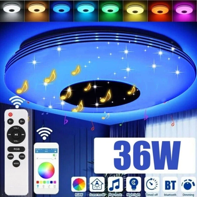 Chysongoods Pendellampe Mit Bluetooth-Lautsprecher & RGB-Licht | 30 Cm, Dimmbar, Höhenverstellbar | Für Küche, Esszimmer, Bad