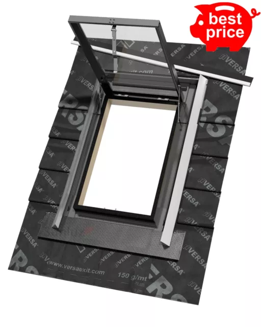 Sunlux 47cm x 73cm Top Hung Skylight Access Roof window Rooflight with flashing