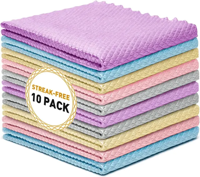 Siligli Streak Free Miracle Cleaning Cloths, Reusable Kitchen Towels, Easy Clean